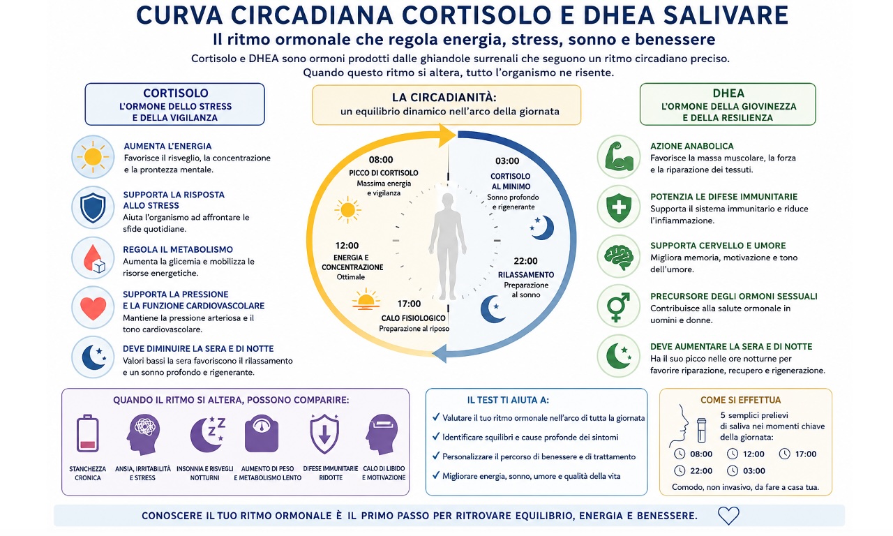 test ritmo circadiano e cortisolo